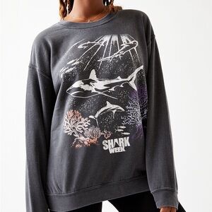 Oversized Discovery Channel Shark Week x desert dreamer crewneck (unisex)